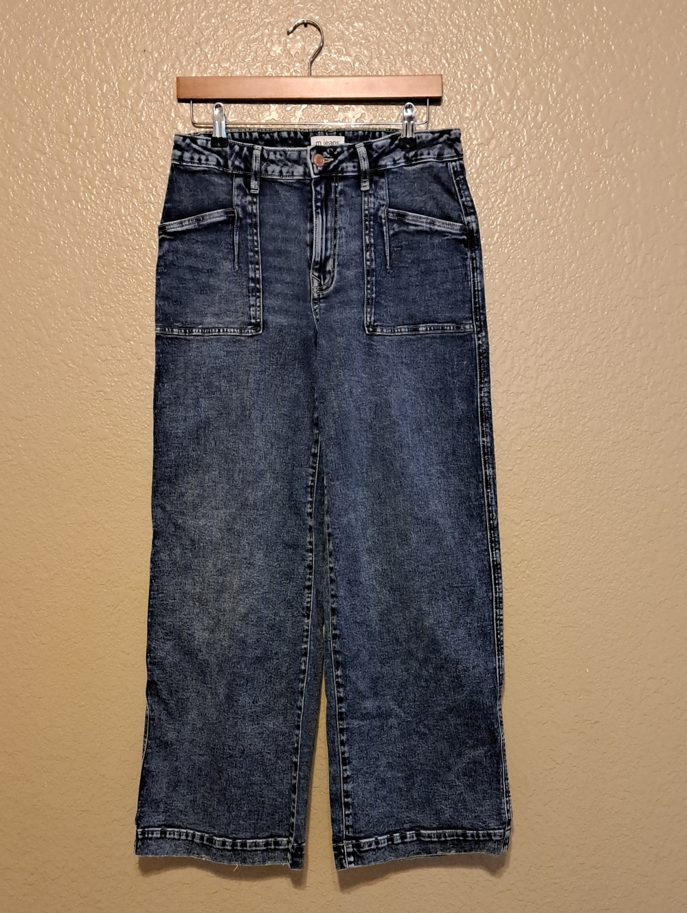 Maurices Size 10 Regular Dark Blue Straight/Wide Leg Jeans